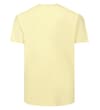 Thumbnail Back view of pale yellow short sleeve crew neck T-shirt.